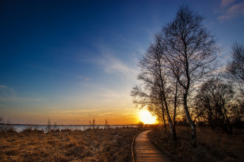 Картинка природа восходы закаты простор