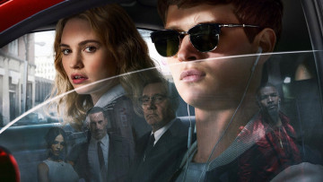 Картинка кино+фильмы baby+driver lily james kevin spacey jon hamm ansel elgort jamie foxx eiza gonzalez