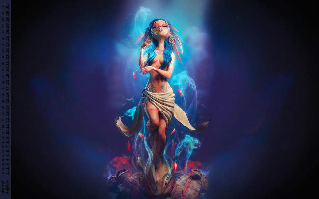 Обои картинки фото календари, фэнтези, девушка