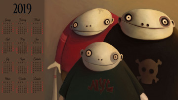 Картинка календари рисованные +векторная+графика существо