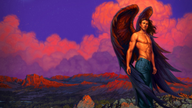 Обои картинки фото фэнтези, ангелы, dark, angel