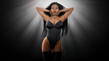 Картинка 3д+графика люди+ people девушка фон взгляд