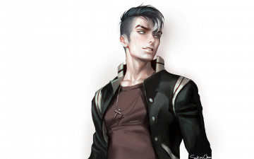 Картинка рисованное люди парень крестик