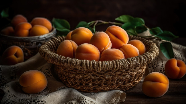 Обои картинки фото 3д графика, еда-, food, персики