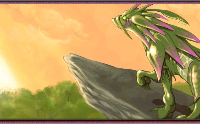 Обои картинки фото видео игры, twin skies, животное, существо, скала, деревья