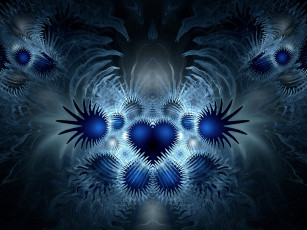 Картинка 3д графика fractal фракталы фон цвета узор