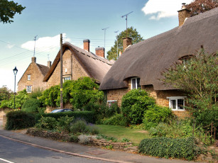 Картинка города улицы площади набережные великобритания оксфордшир блоксхем