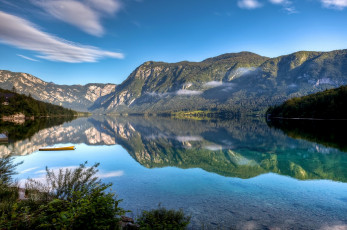 Картинка природа реки озера отражение вода горы