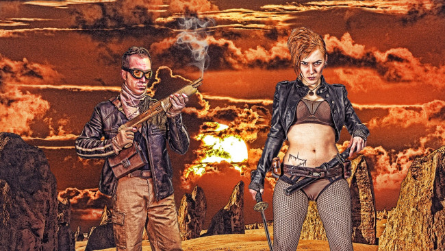 Обои картинки фото рисованные, люди, обрез