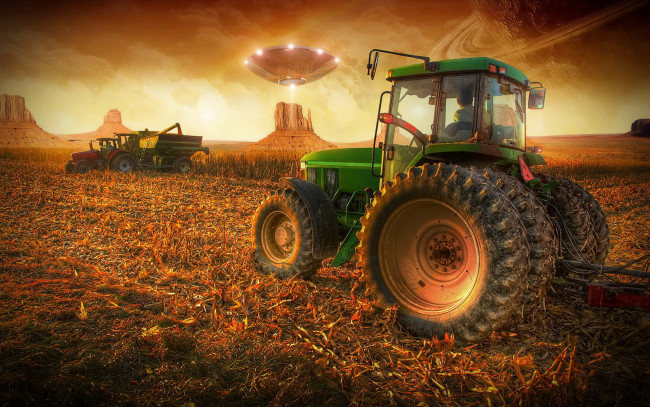 Обои картинки фото разное, компьютерный, дизайн, трактора
