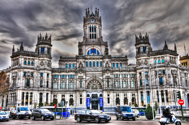 Обои картинки фото мэрия, мадрида, города, мадрид, испания, архитектура