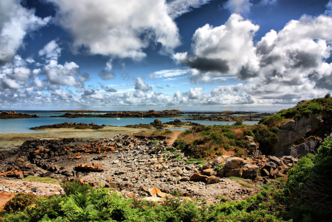 Обои картинки фото нижняя, нормандия, природа, побережье, granville