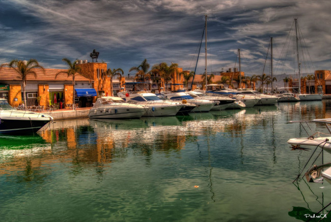 Обои картинки фото корабли, порты, причалы, испания, масаррон, мурсия