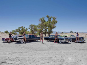 Картинка автомобили авто девушками кадиллак