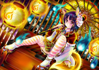 Картинка аниме animals зонтик