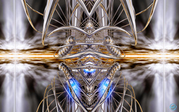 Картинка 3д графика fractal фракталы фон узор цвета