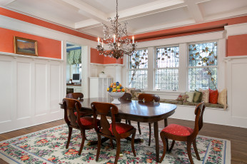 Картинка интерьер столовая стулья стол