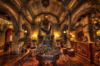 Картинка tower+of+terror+lobby интерьер дворцы +музеи декор комната замок