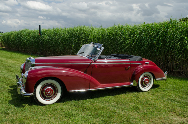 Обои картинки фото mercedes-benz 170 s cabriolet, автомобили, выставки и уличные фото, выставка, автошоу, ретро, история