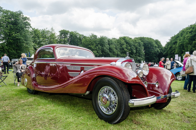 Обои картинки фото mercedes-benz 540 k spezial coupe 1936, автомобили, выставки и уличные фото, выставка, автошоу, ретро, история