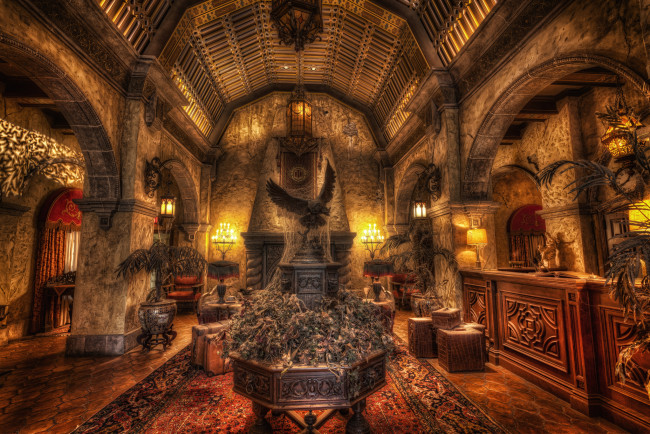 Обои картинки фото tower of terror lobby, интерьер, дворцы,  музеи, декор, комната, замок
