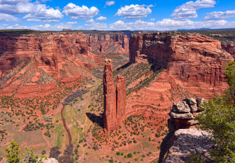 Картинка природа горы сша штат аризона заповедник каньон-де-шей весна небо облака