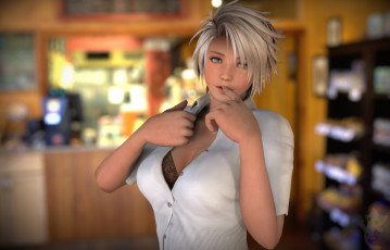 Картинка 3д+графика люди+ people фон взгляд девушка