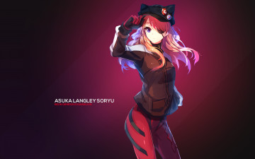 Картинка аниме evangelion девушка костюм шапка глазная повязка значок interitio assassinwarrior soryu asuka langley