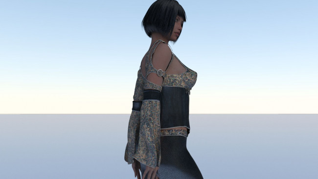 Обои картинки фото 3д графика, люди , people, фон, взгляд, девушка