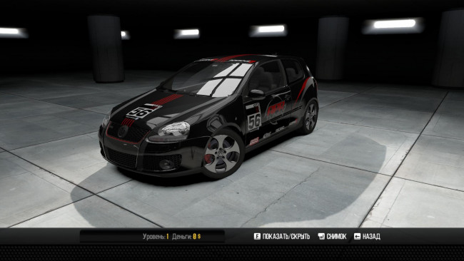 Обои картинки фото golf gti, видео игры, need for speed,  shift 2 unleashed, гараж, тюнинг, golf, gti, unleashed, shift, 2