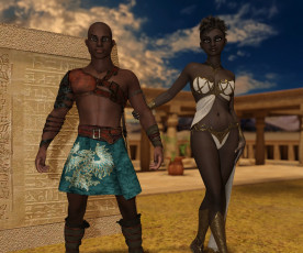 Картинка 3д+графика люди+ people фон взгляд девушка мужчина