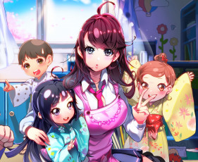 Картинка аниме furyou+michi+gang+road дети девушка