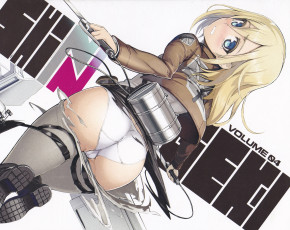 Картинка аниме shingeki+no+kyojin девушка