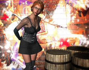 Картинка 3д+графика люди+ people взгляд девушка фон