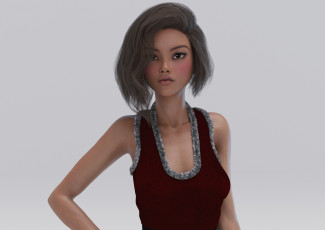 Картинка 3д+графика люди+ people фон взгляд девушка