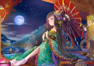 Картинка аниме город +улицы +здания merc storia