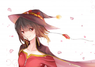 Картинка аниме kono+subarashii+sekai+ni+shukufuku+wo фон взгляд девушка