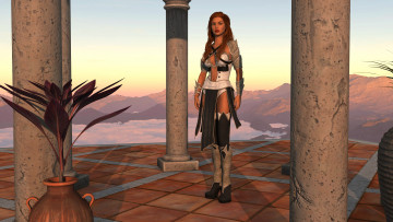 Картинка 3д+графика фантазия+ fantasy фон девушка взгляд