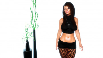 Картинка 3д+графика люди+ people фон взгляд девушка