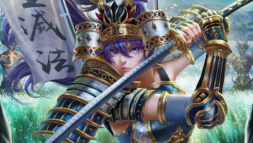 Картинка senki+zesshou+symphogear аниме оружие взгляд фон девушка