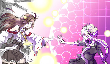 Картинка kongou аниме unknown +другое девушка взгляд фон