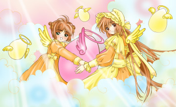 Картинка аниме card+captor+sakura фон взгляд девушки