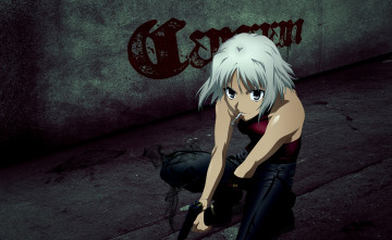 Картинка аниме canaan взгляд фон девушка