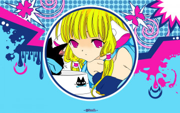 обоя chobits, аниме, фон, взгляд, девушка