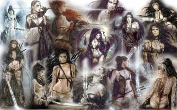 Картинка фэнтези _luis+royo луис ройо девушки оружие мечи эротика