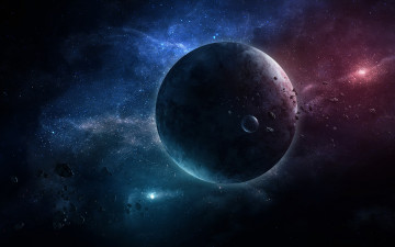 Картинка космос арт вселенная звезды галактика планета