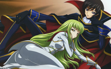 Картинка code+geass аниме парень фон взгляд девушка