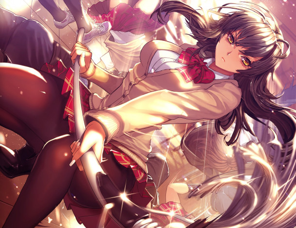 Обои картинки фото аниме, furyou michi gang road, девушка