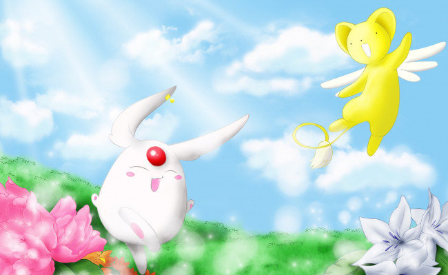 Обои картинки фото chobits, аниме, цветы