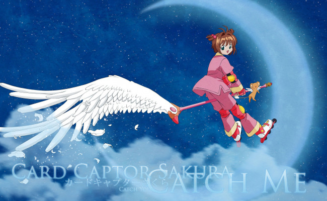 Обои картинки фото аниме, card captor sakura, фон, взгляд, девушка